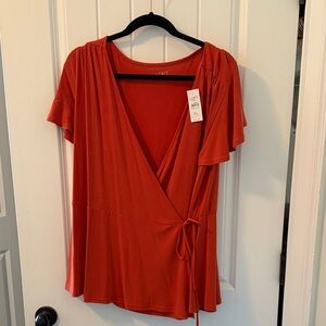 Loft Outlet Wrap Blouse, XL